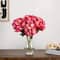20" Pink Artificial Hydrangea Arrangement in Glass Vase